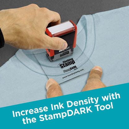 MaxMark Laundry Stamp Personalized Text Clothing Marker - Choose from Many Fonts and Icons