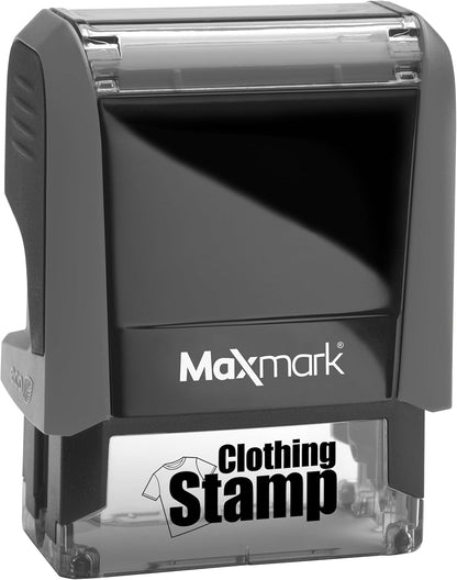MaxMark Laundry Stamp Personalized Text Clothing Marker - Choose from Many Fonts and Icons