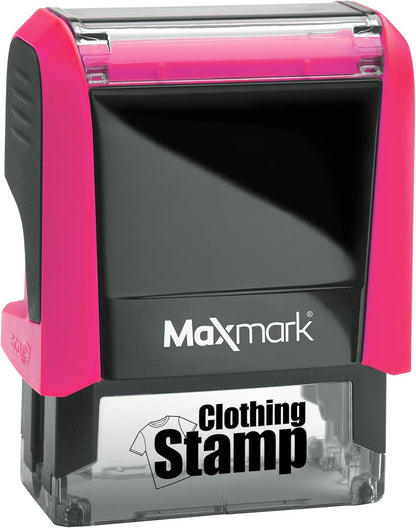 MaxMark Laundry Stamp Personalized Text Clothing Marker - Choose from Many Fonts and Icons