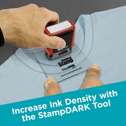 MaxMark Laundry Stamp Personalized Text Clothing Marker - Choose from Many Fonts and Icons