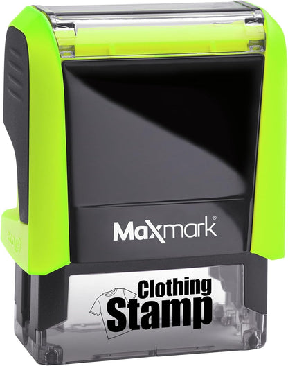 MaxMark Laundry Stamp Personalized Text Clothing Marker - Choose from Many Fonts and Icons