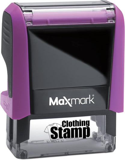 MaxMark Laundry Stamp Personalized Text Clothing Marker - Choose from Many Fonts and Icons