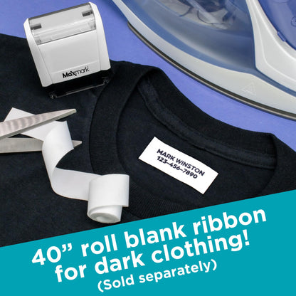 MaxMark Laundry Stamp Personalized Text Clothing Marker - Choose from Many Fonts and Icons