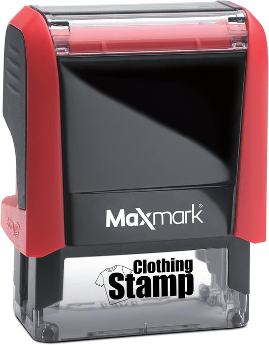 MaxMark Laundry Stamp Personalized Text Clothing Marker - Choose from Many Fonts and Icons